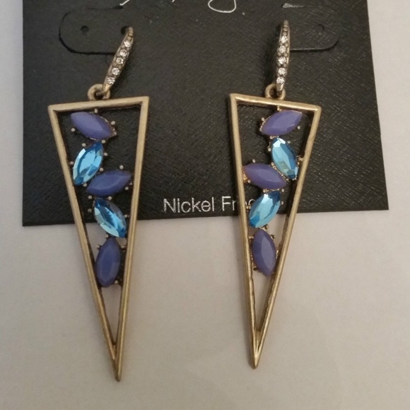 A.B.S. BY ALLEN SCHWARTZ Open Triangle Earrings - Picture 1 of 4